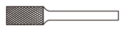 Cylindrical carbide burr head profile