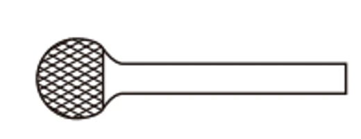 Ball carbide burr head profile