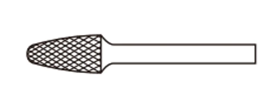 Round tree carbide burr head profile