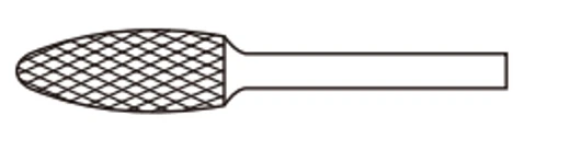 Flame carbide burr head profile