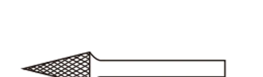 Pointed cone carbide burr head profile