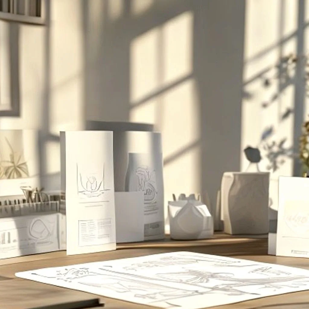 Packaging insert and print design sample