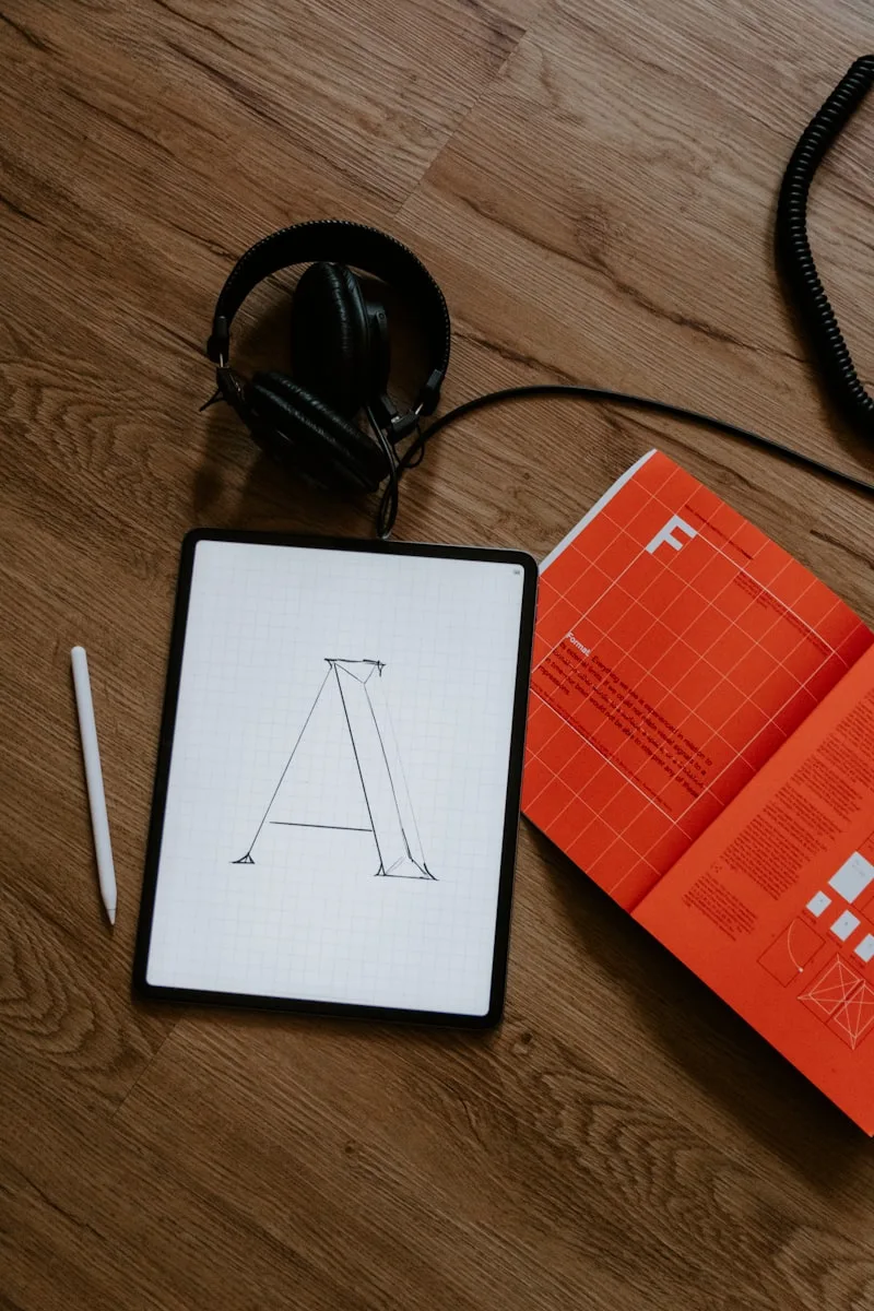 Graphic designer working on tablet